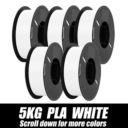 PLA Filament White 1.75mm 1-12KG 1KG/Spool(2.2lbs) Dimensional Accuracy+/-0.03mm Eco-Friendly High Quality 3D Printer Filament