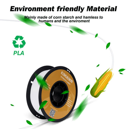 PLA Filament White 1.75mm 1-12KG 1KG/Spool(2.2lbs) Dimensional Accuracy+/-0.03mm Eco-Friendly High Quality 3D Printer Filament