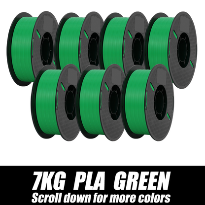 3D Printer Filament Green 1.75mm Dimensional Accuracy+/-0.03mm Multiple Quantity Combinations Eco-Friendly 3D Printer Materials