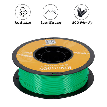 3D Printer Filament Green 1.75mm Dimensional Accuracy+/-0.03mm Multiple Quantity Combinations Eco-Friendly 3D Printer Materials