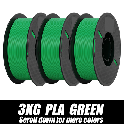 3D Printer Filament Green 1.75mm Dimensional Accuracy+/-0.03mm Multiple Quantity Combinations Eco-Friendly 3D Printer Materials