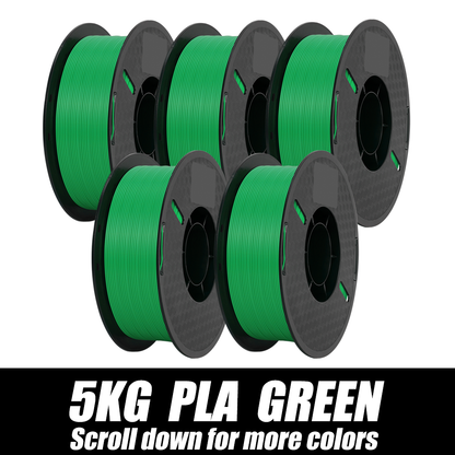 3D Printer Filament Green 1.75mm Dimensional Accuracy+/-0.03mm Multiple Quantity Combinations Eco-Friendly 3D Printer Materials