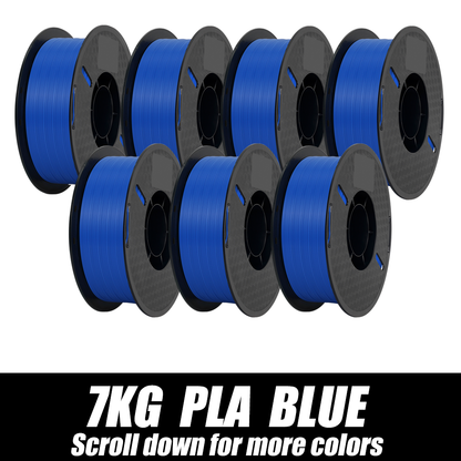 3D Printer Filament PLA Blue 1.75MM Dimensional Accuracy+/-0.03mm No-Tangling Strong Bonding 1KG/1Roll for FDM 3D Printer