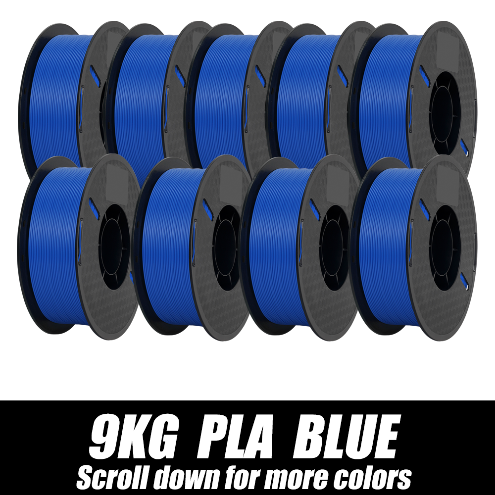 3D Printer Filament PLA Blue 1.75MM Dimensional Accuracy+/-0.03mm No-Tangling Strong Bonding 1KG/1Roll for FDM 3D Printer