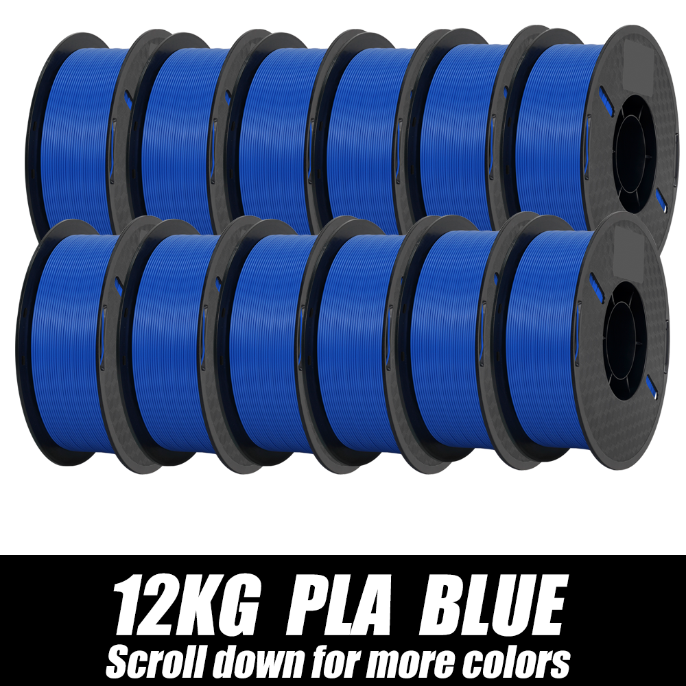 3D Printer Filament PLA Blue 1.75MM Dimensional Accuracy+/-0.03mm No-Tangling Strong Bonding 1KG/1Roll for FDM 3D Printer