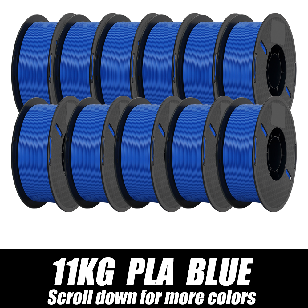 3D Printer Filament PLA Blue 1.75MM Dimensional Accuracy+/-0.03mm No-Tangling Strong Bonding 1KG/1Roll for FDM 3D Printer