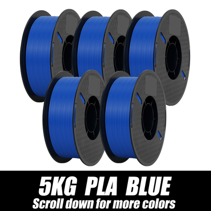 3D Printer Filament PLA Blue 1.75MM Dimensional Accuracy+/-0.03mm No-Tangling Strong Bonding 1KG/1Roll for FDM 3D Printer