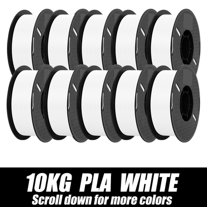 PLA 3D Printer Filament White 1.75mm Dimensional Accuracy+/-0.03mm 1KG/Spool(2.2lbs) Multiple Quantity Combinations Filament