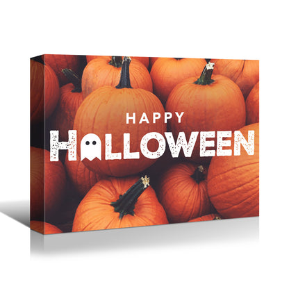 1pcs Drop-Shipping Framed Canvas Wall Art Decor Painting For Halloween, Pumpkin Painting For Halloween Gift, Decoration For Halloween Living Room, Bedroom Decor-4028in- Thickness 1.5inch