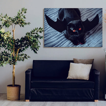 1pcs Drop-Shipping Framed Canvas Wall Art Decor Painting For Halloween,Scary Pumpkin Painting For Halloween Gift, Decoration For Halloween Office Living Room, Bedroom Decor-3624in- Thickness 1.5inch