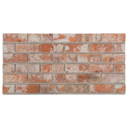 3D Wall Panels with Red Brick Design 10 pcs EPS