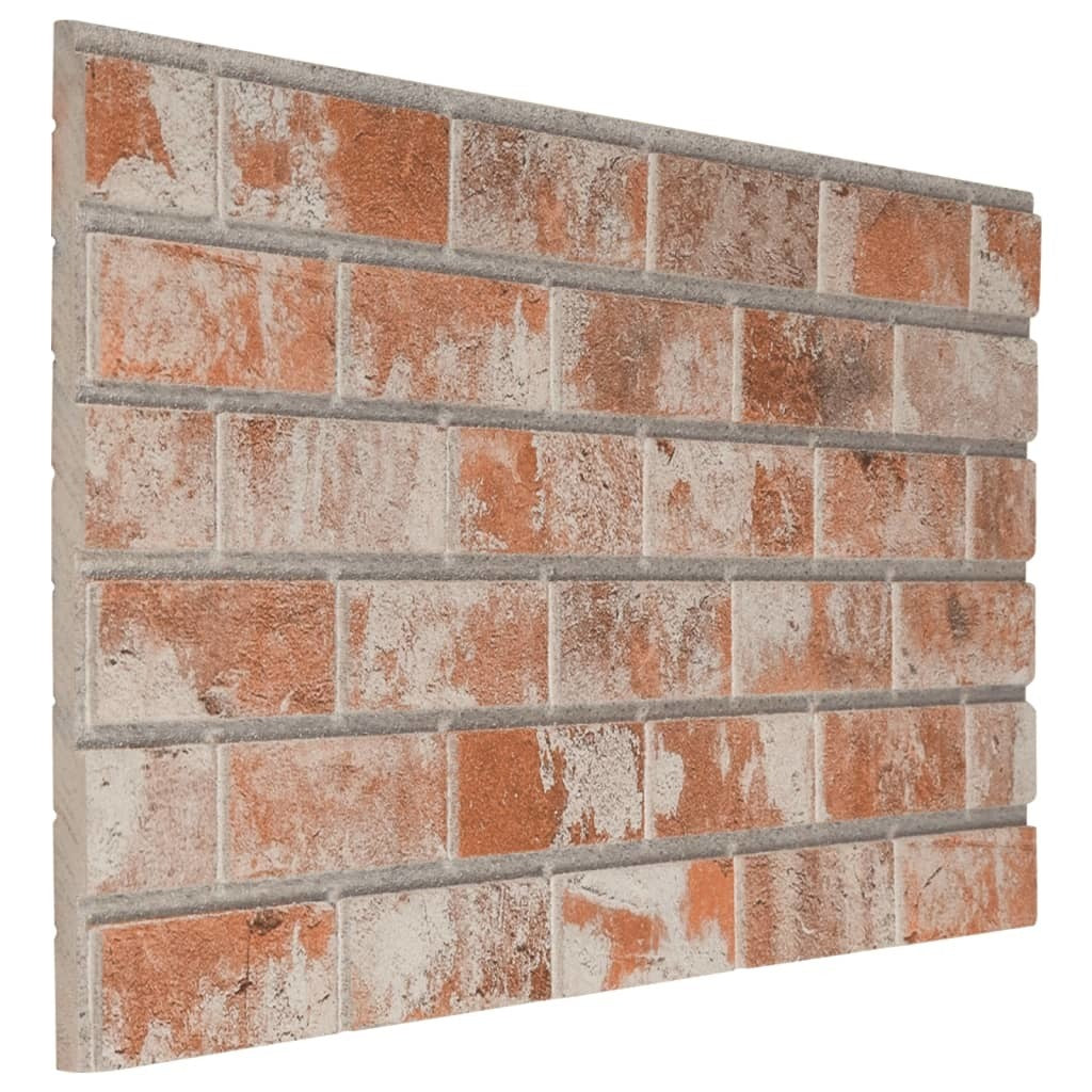 3D Wall Panels with Red Brick Design 10 pcs EPS