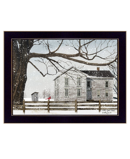 "A Little Snow House" by Billy Jacobs, Ready to Hang Framed Print, Black Frame