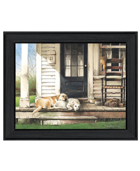 "Chase and Molly" by Artisan John Rossini, Ready to Hang Framed Print, Black Frame