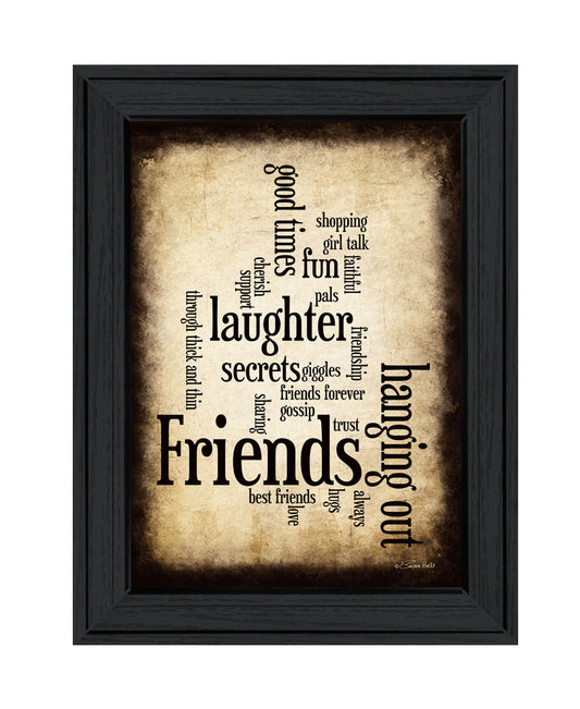 "Friends" by Susan Ball, Ready to Hang Framed Print, Black Frame