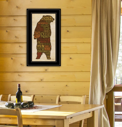 "Cabin Rules" By Lauren Rader, Ready to Hang Framed Print, Black Frame