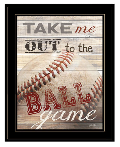 "Take Me Out to the Ball Game" by Marla Rae, Ready to Hang Framed Print, Black Frame