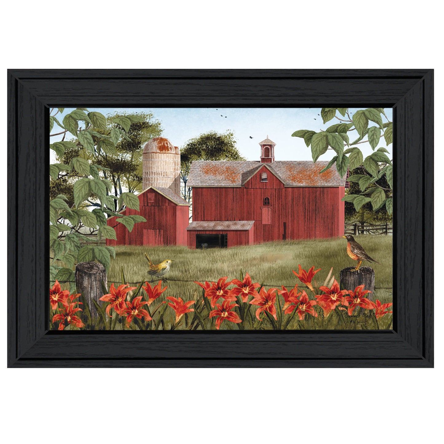 "Summer Days" By Billy Jacobs, Ready to Hang Framed Print, Black Frame