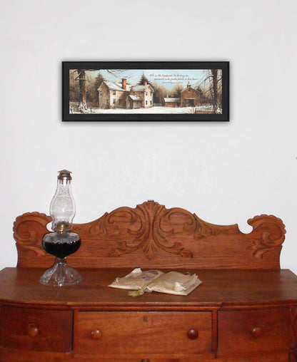 "Peace In This Home" by Artisan John Rossini, Ready to Hang Framed Print, Black Frame