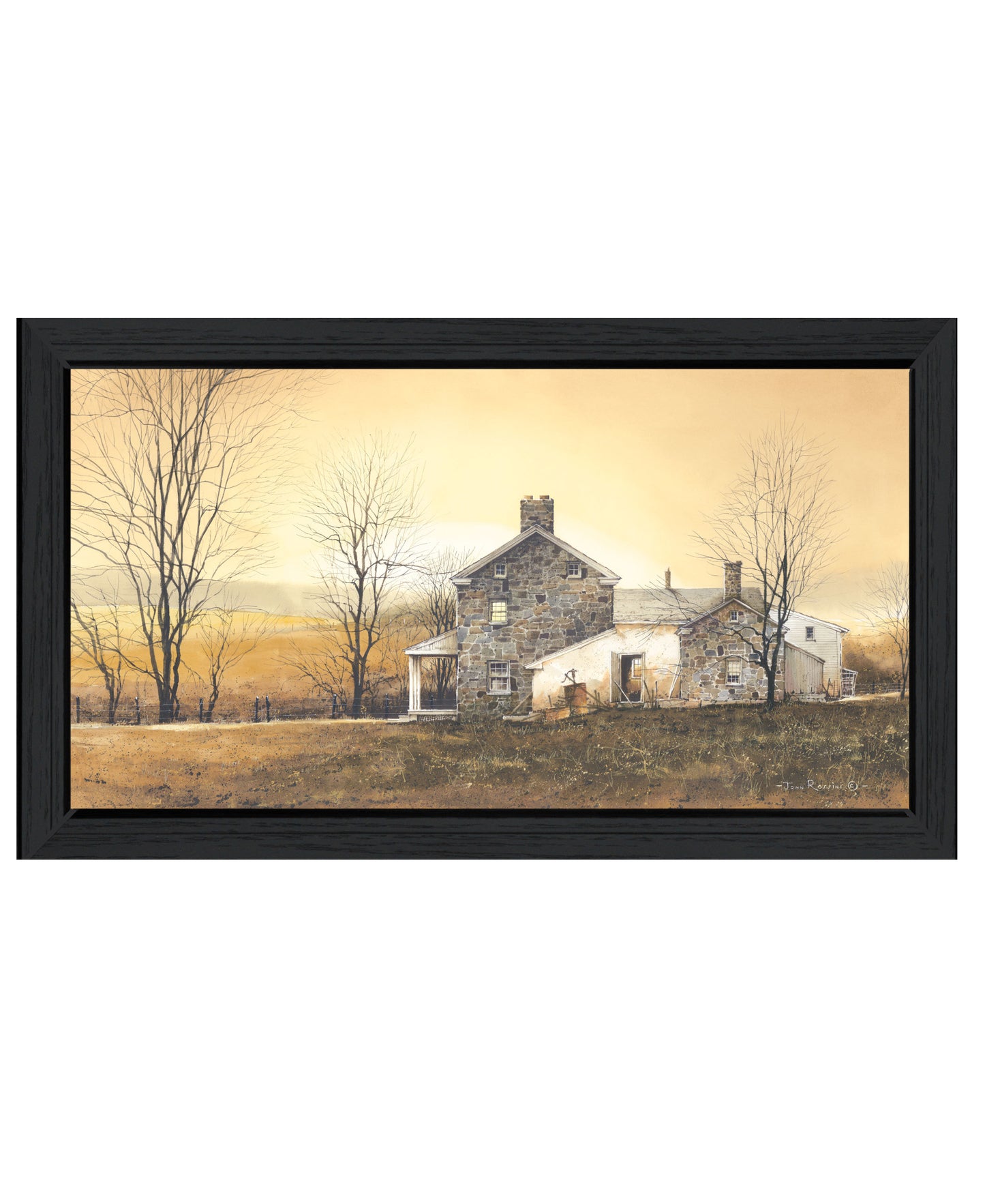 "Rising Early" by Artisan John Rossini, Ready to Hang Framed Print, Black Frame