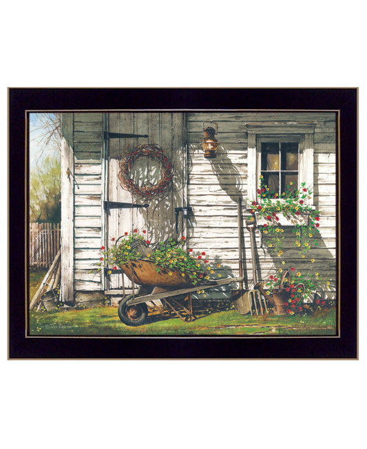 "Spring Cleaning" by Artisan John Rossini, Ready to Hang Framed Print, Black Frame