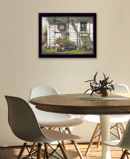 "Spring Cleaning" by Artisan John Rossini, Ready to Hang Framed Print, Black Frame