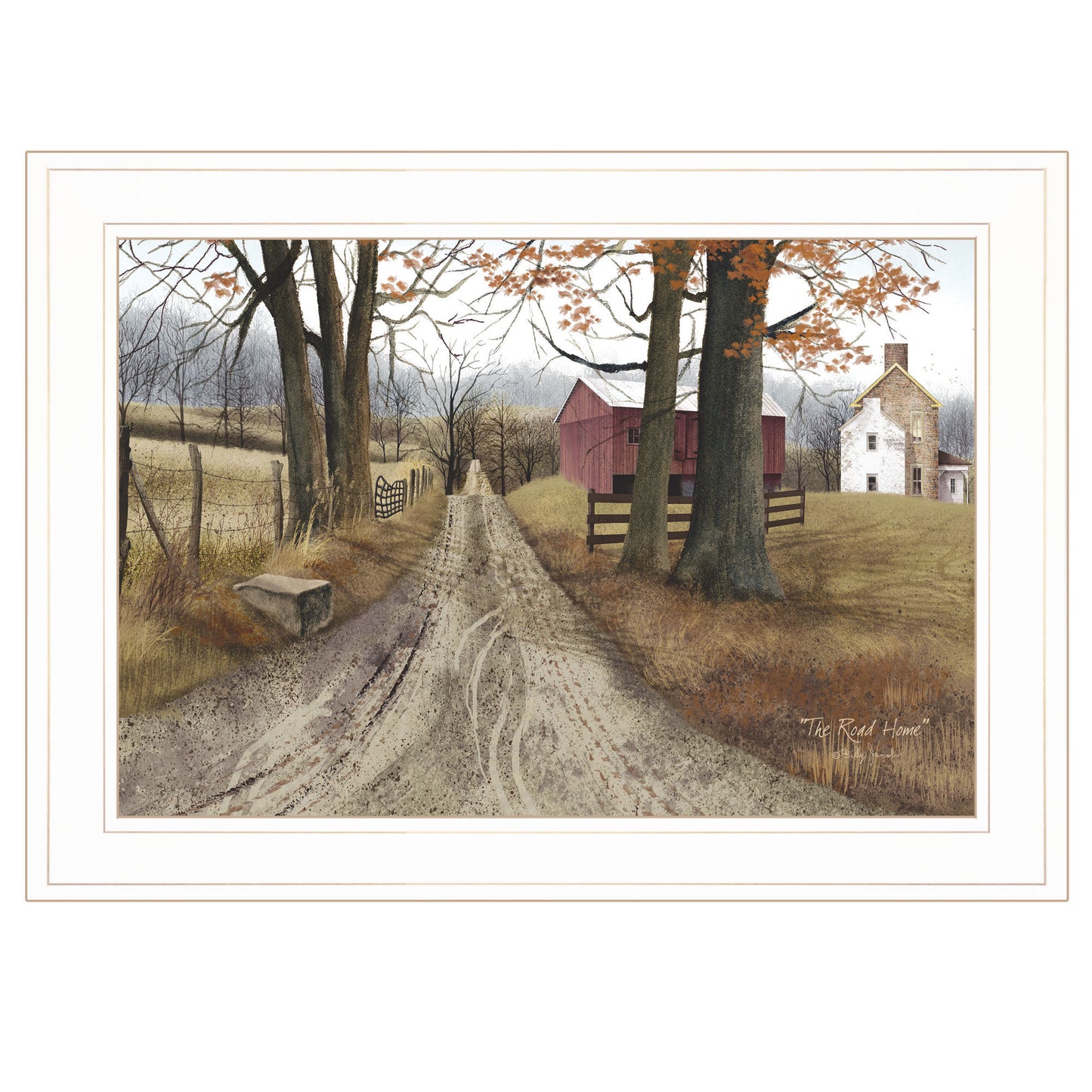 "The Road Home" By Billy Jacobs, Ready to Hang Framed Print, White Frame