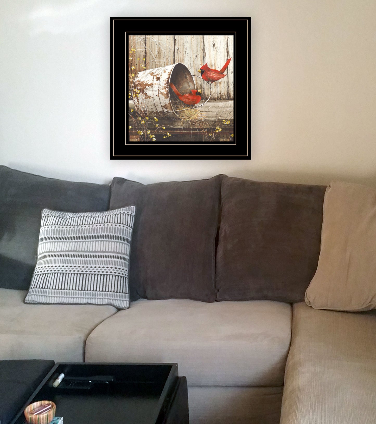 "Playing Around" 15x15 By John Rossini, Ready to Hang Framed Print, Black Frame