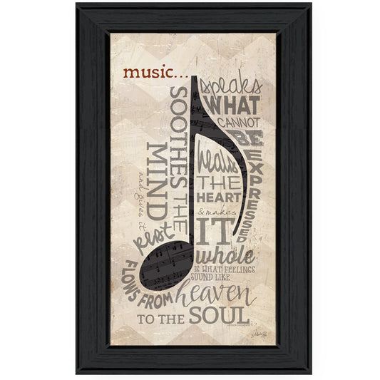 "Music" By Marla Rae, Ready to Hang Framed Print, Black Frame