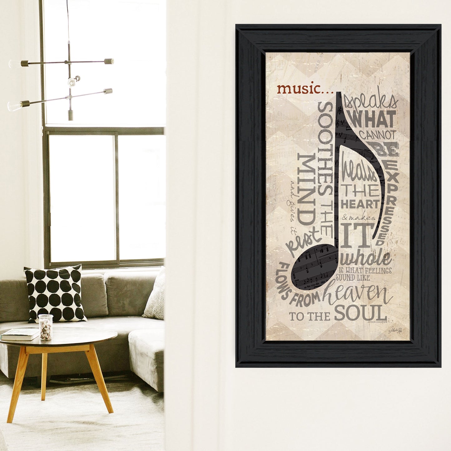 "Music" By Marla Rae, Ready to Hang Framed Print, Black Frame