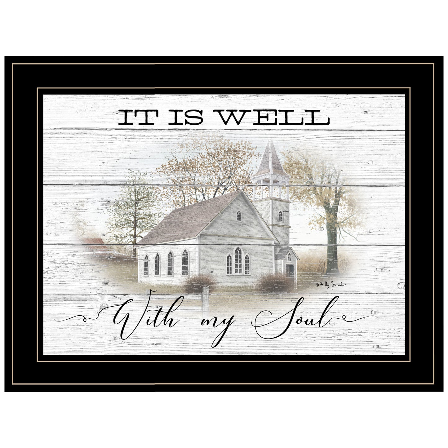 "It Is Well" By Billy Jacobs, Ready to Hang Framed Print, Black Frame