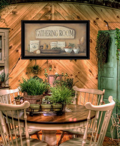 "Gathering Room" By Pam Britton, Ready to Hang Framed Print, Black Frame