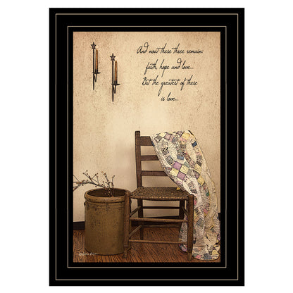 "These Three Remain" By Susan Boyer, Ready to Hang Framed Print, Black Frame