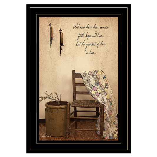 "These Three Remain" By Susan Boyer, Ready to Hang Framed Print, Black Frame