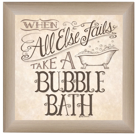 "When All Else Fails" By Deb Strain, Ready to Hang Framed Print, Beige Frame