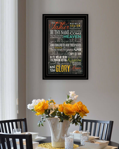 "The Lords Prayer" By Marla Rae, Ready to Hang Framed Print, Black Frame