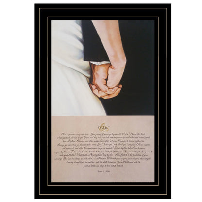 "I DO" by Artisan Bonnie Mohr , Ready to Hang Framed Print, Black Frame