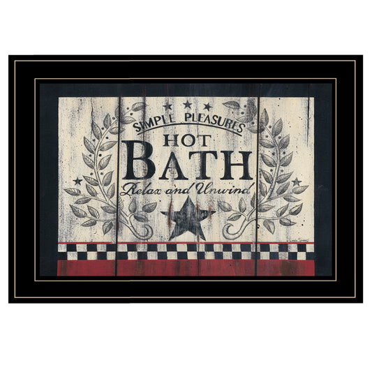 "Hot Bath" By Linda Spivey, Ready to Hang Framed Print, Black Frame