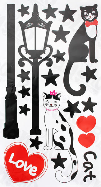 Cat Love - Wall Decals Stickers Appliques Home Decor