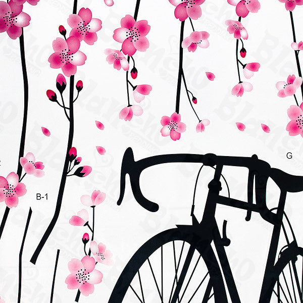 Bike & Flowers 2 - X-Large Wall Decals Stickers Appliques Home Decor