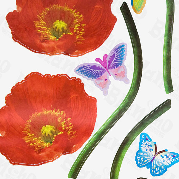 Delicate Flowers - Wall Decals Stickers Appliques Home Decor