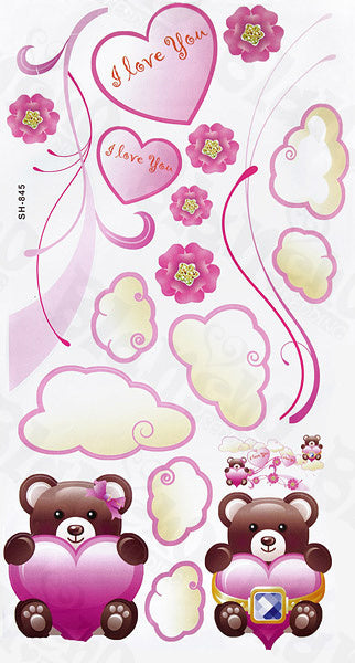 Twin Bear - Wall Decals Stickers Appliques Home Decor