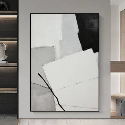 Abstract Oil Painting On Canvas Modern Oil Painting Light gray Hand Painted Large Wall Art For Home Decor