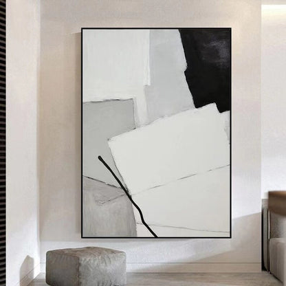 Abstract Oil Painting On Canvas Modern Oil Painting Light gray Hand Painted Large Wall Art For Home Decor