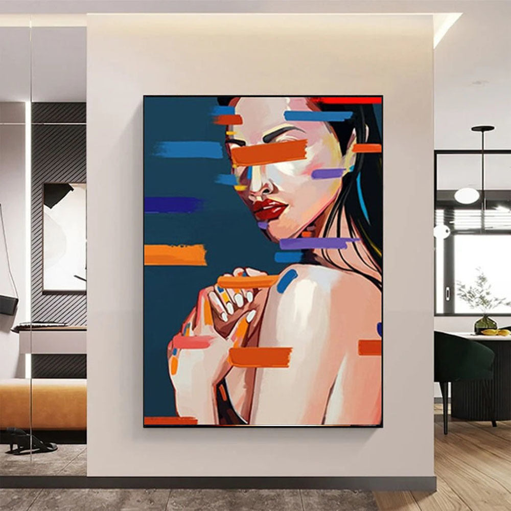 Modern Oil Painting On Canvas Abstract Girl Oil Painting Hand Painted Large Wall Art For Home Decor