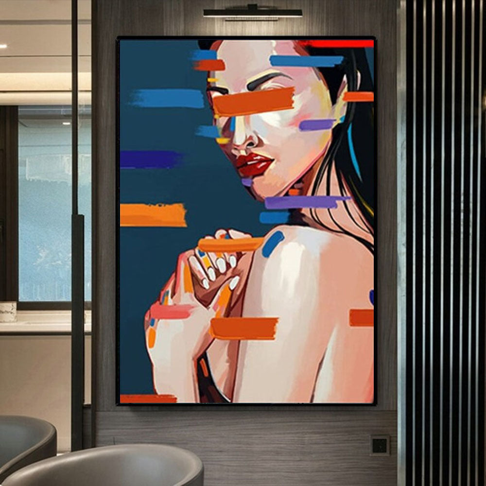 Modern Oil Painting On Canvas Abstract Girl Oil Painting Hand Painted Large Wall Art For Home Decor