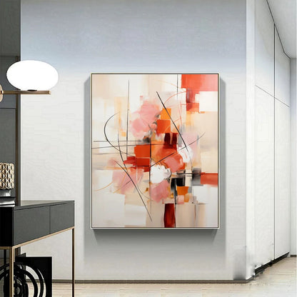 Pink paintings on canvas Original large abstract painting Pink oil painting knife painting texture Golden Abstract Art wall art painting