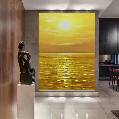 Custom Abstract Decorative Canvas Wall Art Handmade Seascape Oil Painting Modern Living Room Bedroom Porch Hotel Hanging Picture