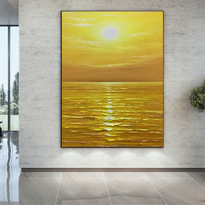 Custom Abstract Decorative Canvas Wall Art Handmade Seascape Oil Painting Modern Living Room Bedroom Porch Hotel Hanging Picture