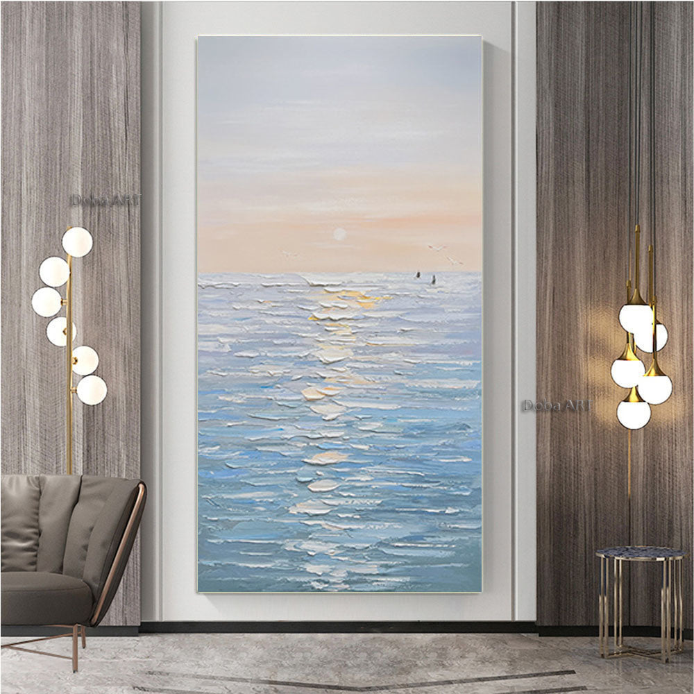 Ocean Seascape Modern Abstract Hand Painted Oil Painting On Canvas Paintings Picture Wall Art Cuadros Home Room Decor